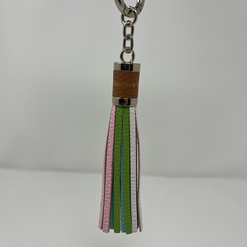 Dooney and Bourke Multi Color Tassel Keychain